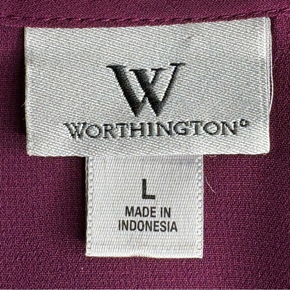 Worthington Dark Fairy Feminine Sheer Ruffle Top L Flutter Sleeve y2k WhimsiGoth - Picture 6 of 7